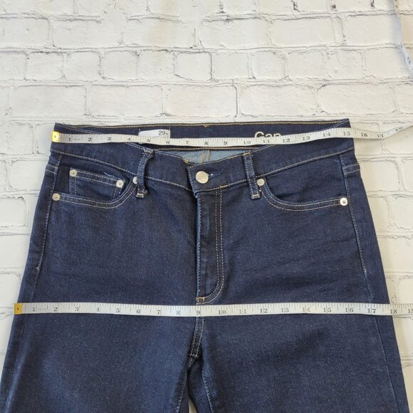 Gap Woman’s dark blue authentic flare jeans size 29 Short - Picture 4 of 12